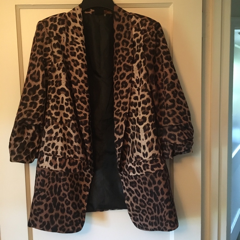 Leopard Print Blazer